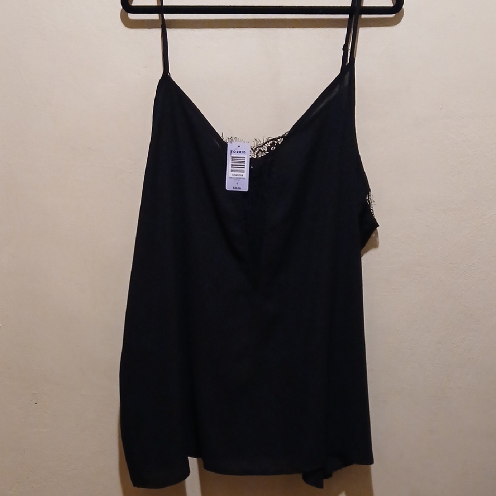 Torrid Black Lace Trim Camisole